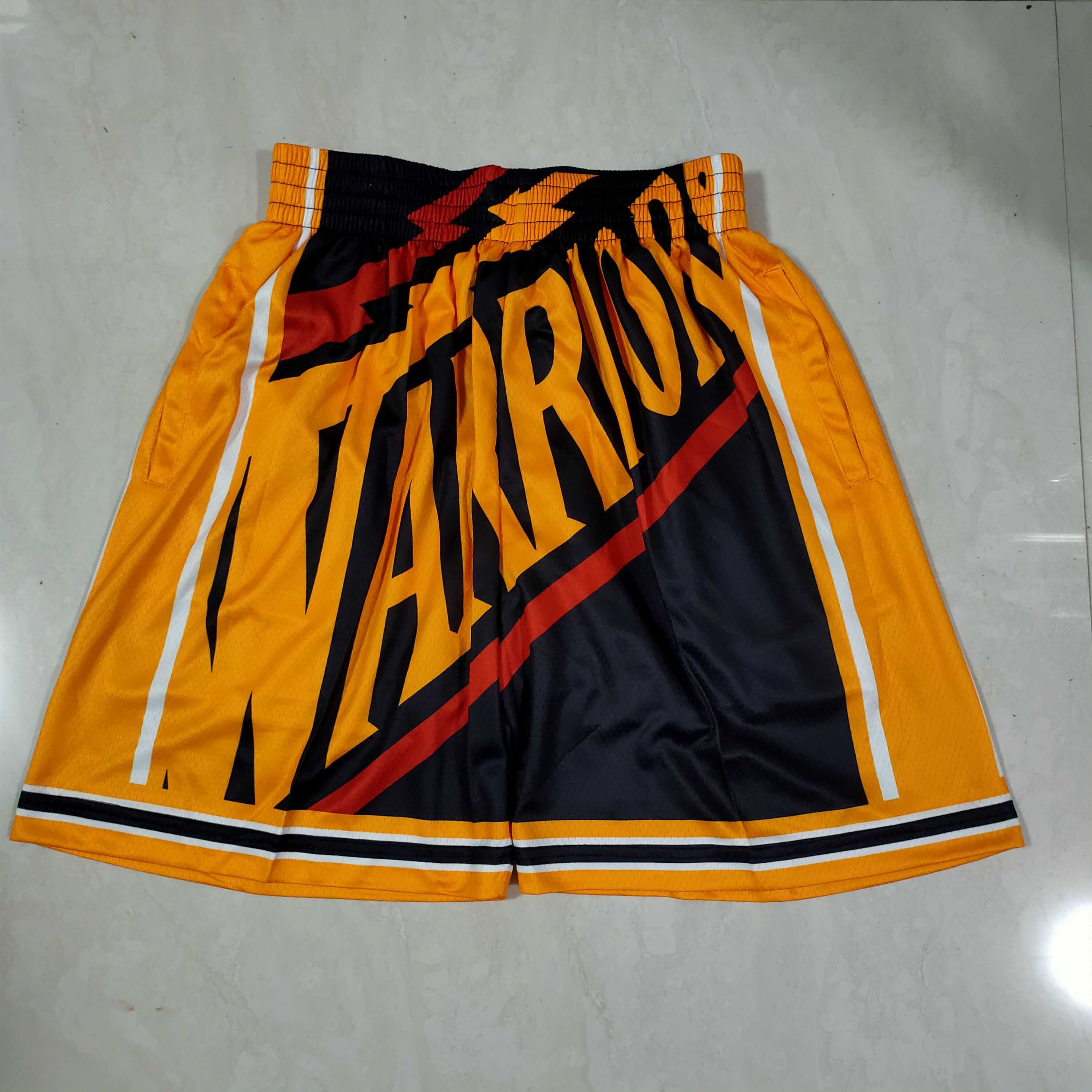 Men NBA 2021 Golden State Warriors Black Shorts Men NBA 2021 Golden State Warriors Black Shorts
